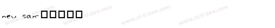 neu san字体转换